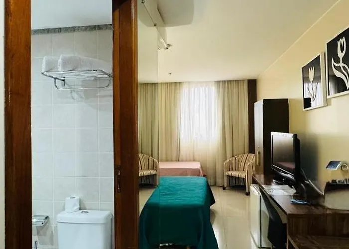 Quarto Mobiliado no Hotel Go Inn Taguatinga com Wi-Fi, Ar Condicionado e Estacionamento Grátis